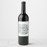 Downtown McKinney Texas Wine Label