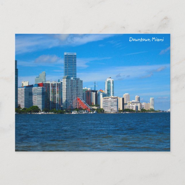 Downtown Miami Skyline Postkarte (Vorderseite)