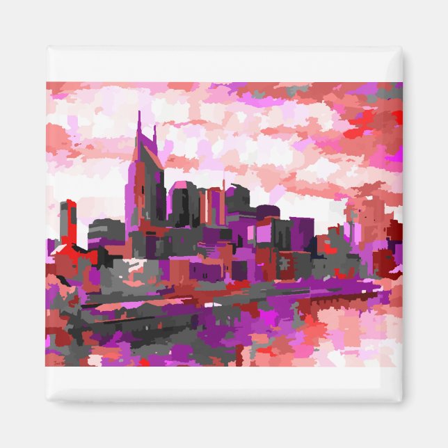 Downtown Nashville Tennessee Skyline Magnet (Vorne)