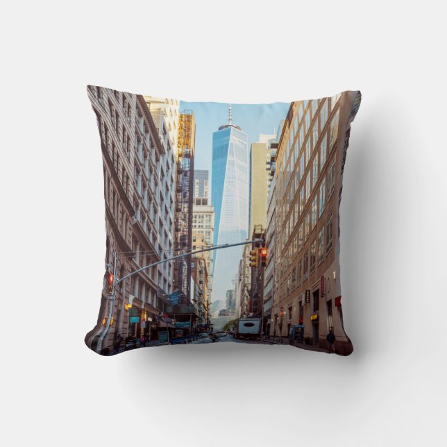 Downtown New York View World Trade Center Kissen (Vorderseite)
