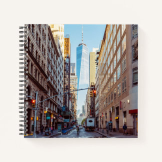 Downtown New York View World Trade Center Notizbuch
