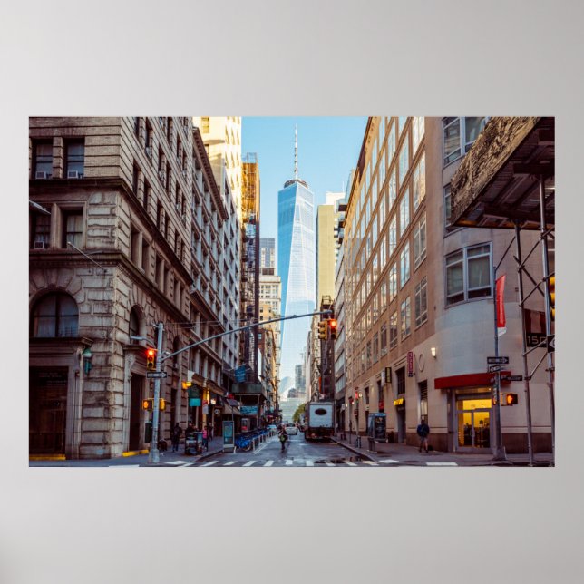 Downtown New York View World Trade Center Poster (Vorne)