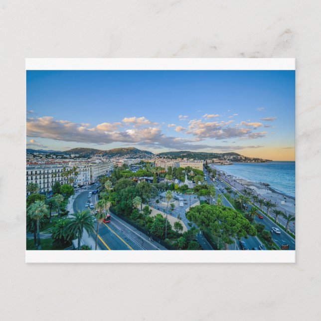 Downtown Nice, Frankreich Postkarte (Vorderseite)