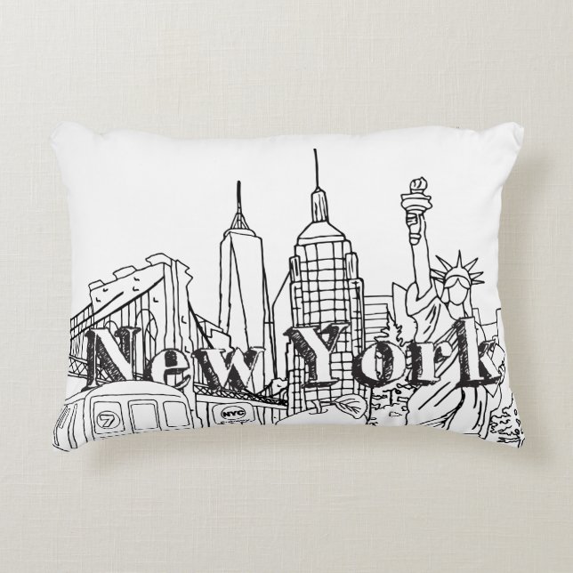 Downtown NYE New York Vacation Souvenirs NYC Gesch Dekokissen (Vorderseite)