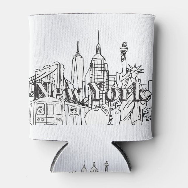 Downtown NYE New York Vacation Souvenirs NYC Gesch Dosenkühler (Vorderseite)
