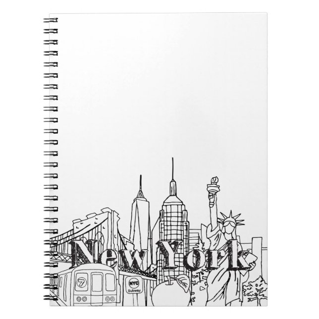 Downtown NYE New York Vacation Souvenirs NYC Gesch Notizblock (Vorderseite)