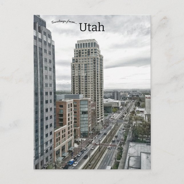 Downtown Salt Lake City Utah Postkarte (Vorderseite)