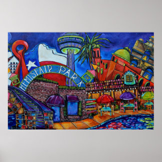 Downtown San Antonio Print Poster