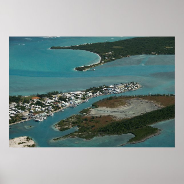 Downtown Spanish Wells, Bahamas Poster (Vorne)