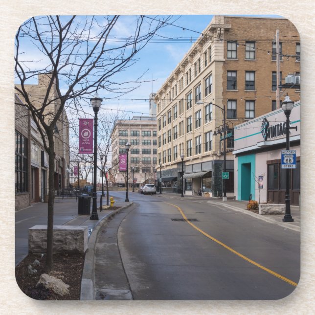 Downtown Springfield Getränkeuntersetzer (Vorderseite)