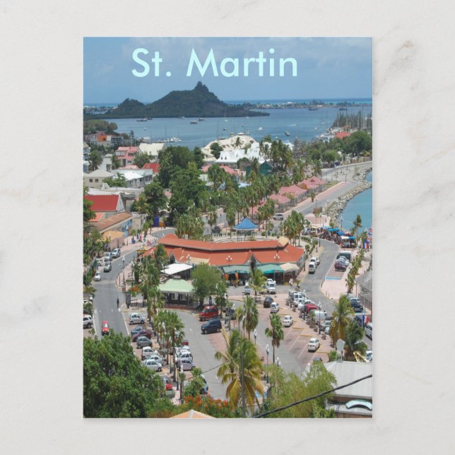 Downtown St. Martin Postkarte (Vorderseite)