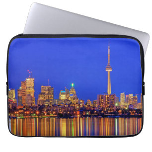 Downtown Toronto Skyline nachts Laptopschutzhülle