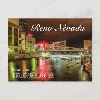 Downtown Truckee River Bridge Postcare Postkarte