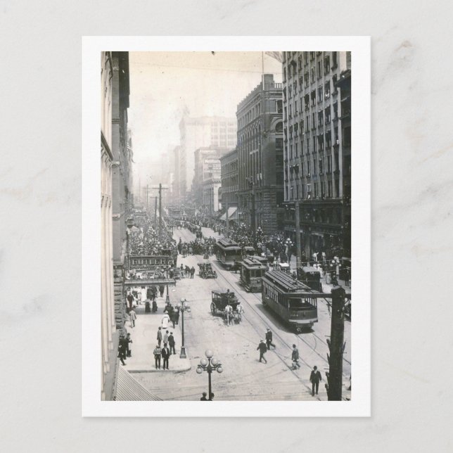 Downtown View, Seattle, Washington 1910 Vintag Postkarte (Vorderseite)