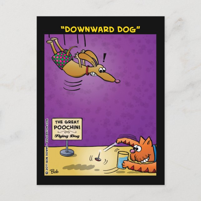 "Downward Dog" Postkarte (Vorderseite)