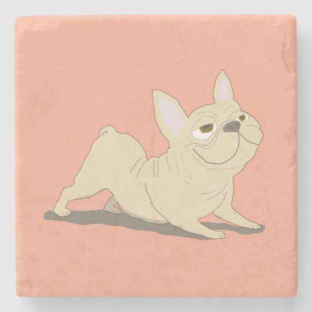 Downward dog steinuntersetzer (Vorderseite)