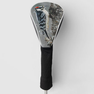 Downy Woodpecker in Snow - Original Foto Golf Headcover