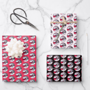 Downy Woodpecker Painting - Original Bird Art Geschenkpapier Set