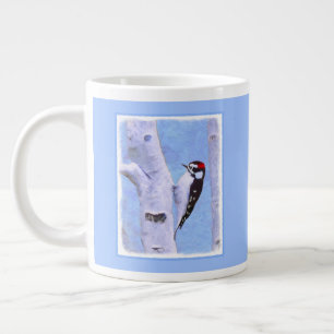 Downy Woodpecker Painting - Original Bird Art Jumbo-Tasse