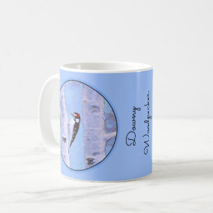 Downy Woodpecker Painting - Original Bird Art Kaffeetasse