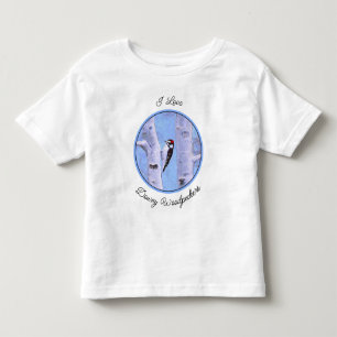 Downy Woodpecker Painting - Original Bird Art Kleinkind T-shirt
