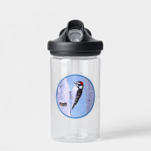 Downy Woodpecker Painting - Original Bird Art Trinkflasche