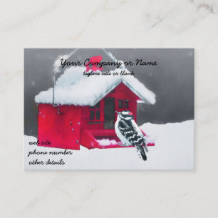 Downy Woodpecker Painting - Original Bird Art Visitenkarte