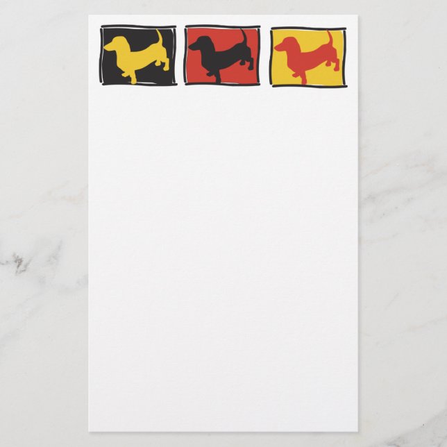 Doxie-3-BOX Briefpapier (Vorderseite)