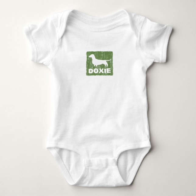 Doxie Baby Strampler (Vorderseite)
