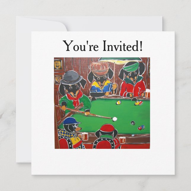 DOXIE BILLIARD EINLADUNG (Vorderseite)