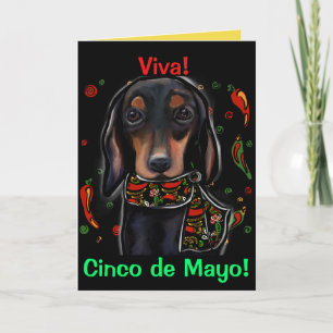 Doxie Cinco de Mayo Karte