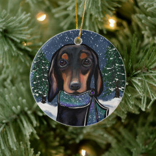 Doxie keramik ornament