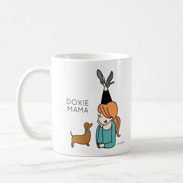 Doxie Mama Coffee Mug personnalisée (Gauche)
