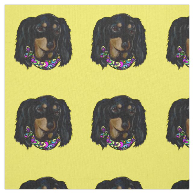 Doxie Mardi Gras Stoff (Muster)