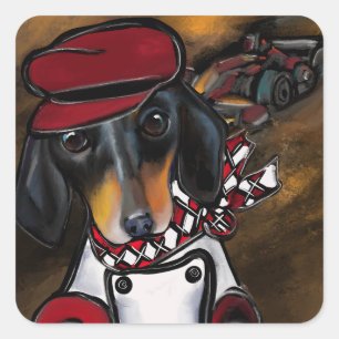 DOXIE RENNER QUADRATISCHER AUFKLEBER
