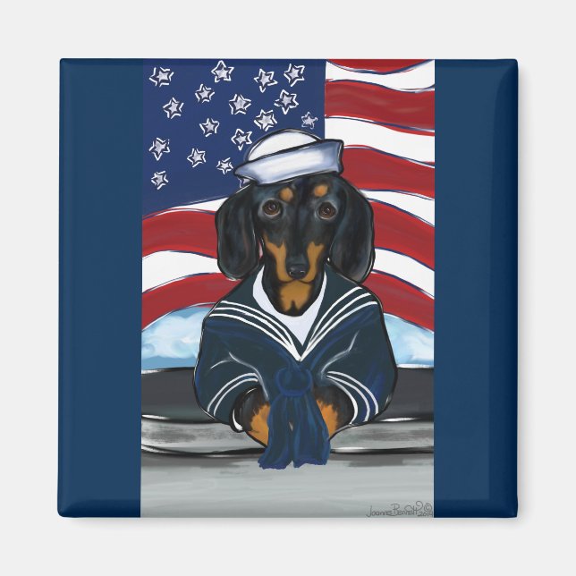 Doxie Sailor Magnet (Vorne)
