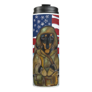 Doxie Soldat Thermosbecher