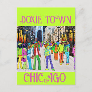 Doxie Town Chicago    Postkarte