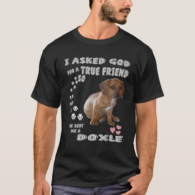Doxle Hund Mama Heimkostüm, Beagle Dackel Vater, C T-Shirt (Vorderseite)