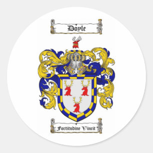 DOYLE FAMILIENWAPPEN - DOYLE WAPPEN RUNDER AUFKLEBER