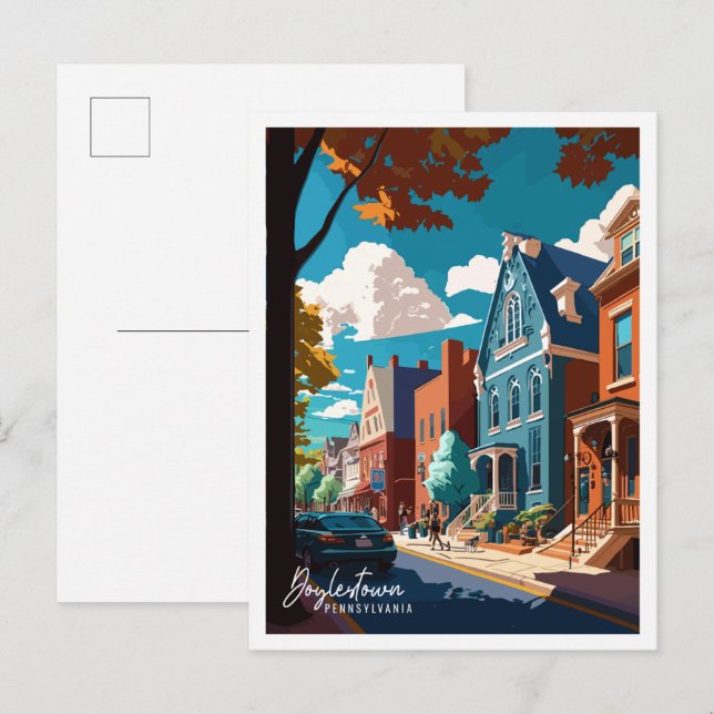 Doylestown Pennsylvania USA Vintage Reise Postkarte (Vorne/Hinten)