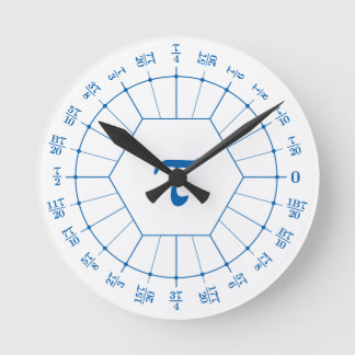 Dozenal tau Einheit Kreisuhr Runde Wanduhr