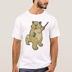 Dozent als Lehrer mit Buch und Zeiger T-Shirt