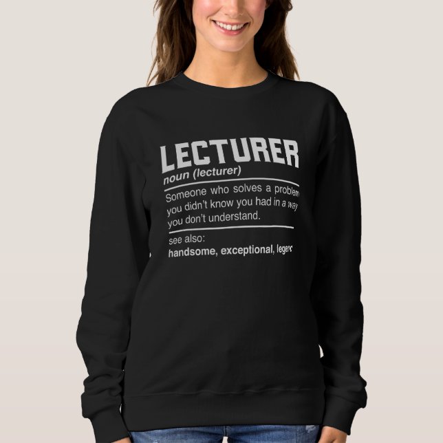 Dozent Definition Professor Reader Lautsprecher No Sweatshirt (Vorderseite)