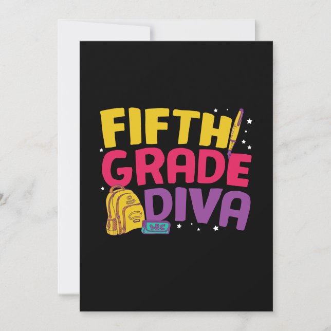 Dozent Fünfte Stufe Diva Einladung (Vorderseite)