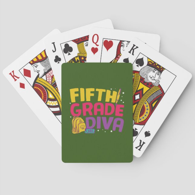 Dozent Fünfte Stufe Diva Spielkarten (Rückseite)