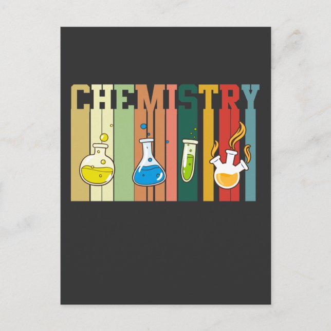 Dozent für Vintage Chemie Postkarte (Vorderseite)