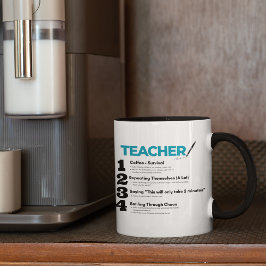 Dozent in Blauer Qualität mit Tinpen schreiben Tas Tasse