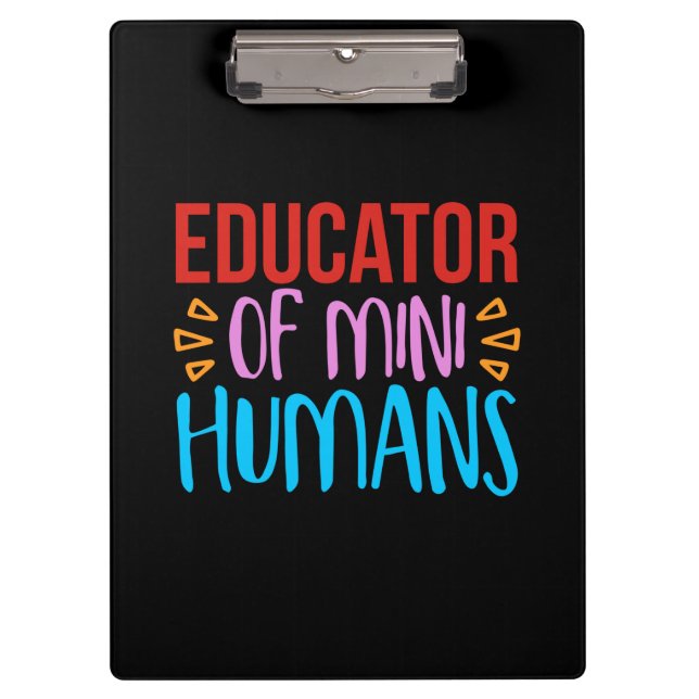 Dozentin Art Educator von Mini Human Klemmbrett (Vorderseite)