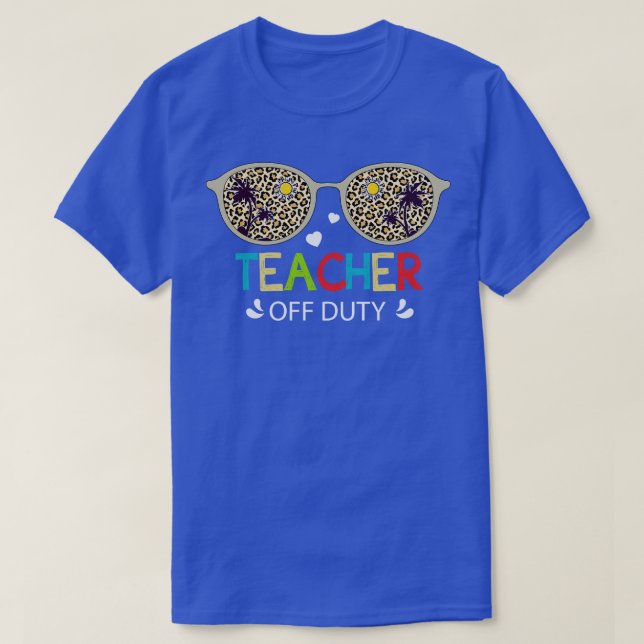 Dozentin für Coole Retro Leopard Print Sunglass T-Shirt (Design vorne)